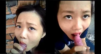 Gấu bú dương vật ở vườn sau nhà